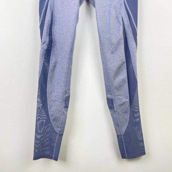 Gymshark Sleek Sculpture 2.0 Mesh Insert Leggings In Blue Steel Gray S - Picture 2 of 10